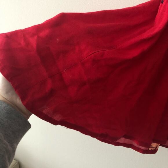 Free People Backyard Party Red Floral Tunic Dress - Picture 6 of 7